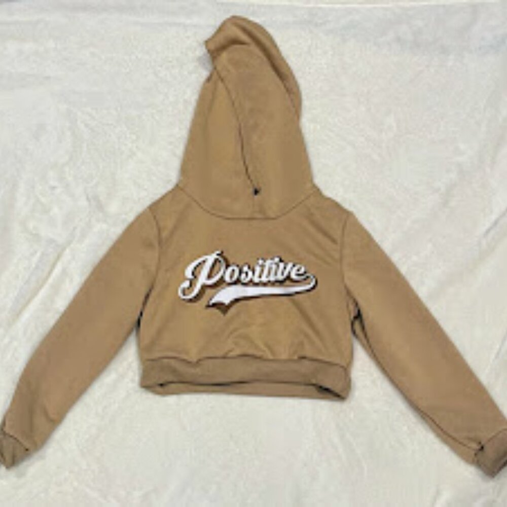 Girls Shein 2-Piece Set – Size 9Y “Positive” Hoodie & Jogger Sweatpants